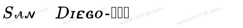 San Diego字体转换